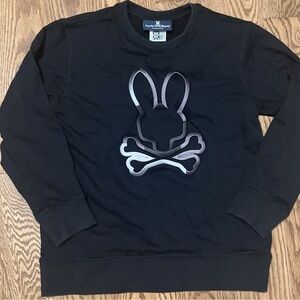 Psycho Bunny Black Sweatshirt with Bunny Skull Design